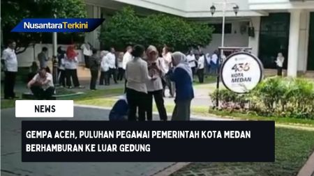 Gempa Aceh, Puluhan Pegawai Pemerintah Kota Medan Berhamburan ke Luar Gedung