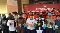 Polda Sumsel Musnahkan Narkoba Rp7,9 Miliar dan Selamatkan 83 Ribu Jiwa
