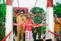 Pangdam I/BB dan Wali Kota Medan Resmikan Jembatan Perintis Garuda, Akhiri Bahaya Menyeberang Pipa Air