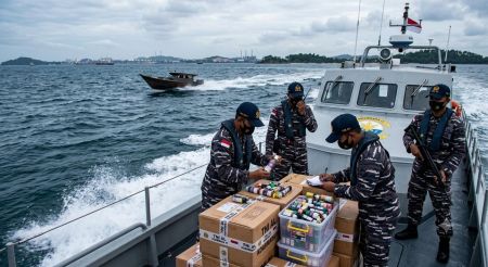 TNI AL Gagalkan Penyelundupan 100 Liquid Vape Diduga Mengandung Etomidate: Pelaku Kabur ke Arah Perbatasan