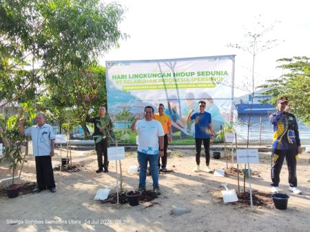 Peringati Hari Lingkungan Hidup 2026, Pelindo Multi Terminal Sibolga Tanam 150 Pohon