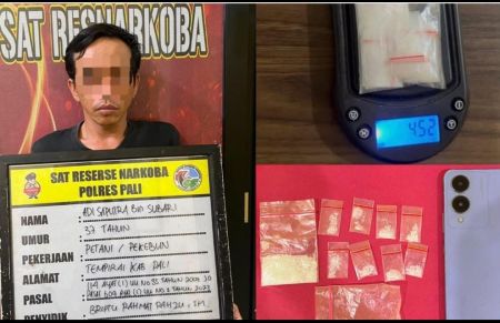 Sembunyikan 4,52 Gram Sabu di Rak Aluminium, Pria 37 Tahun di PALI Digerebek Polisi