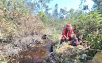 Sumber Air Mengering, Manggala Agni Bangun Embung dan Kanal Buatan Atasi Karhutla di OKI
