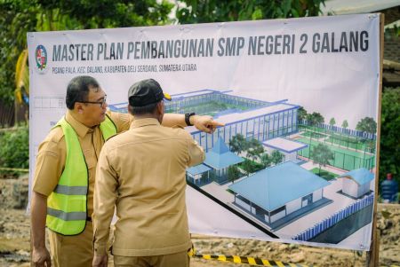 Disiapkan Jadi Sekolah Unggulan Baru, SMPN 2 Galang Deliserdang Mulai Dibangun