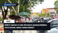 Pemkot Siantar Uji Coba Trotoar di Lapangan Merdeka untuk Dagang, Warga: Ganggu Banget!