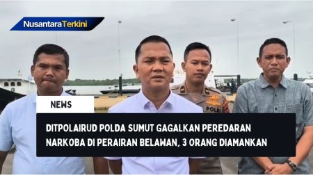 Ditpolairud Polda Sumut Gagalkan Peredaran Narkoba di Perairan Belawan, 3 Orang Diamankan