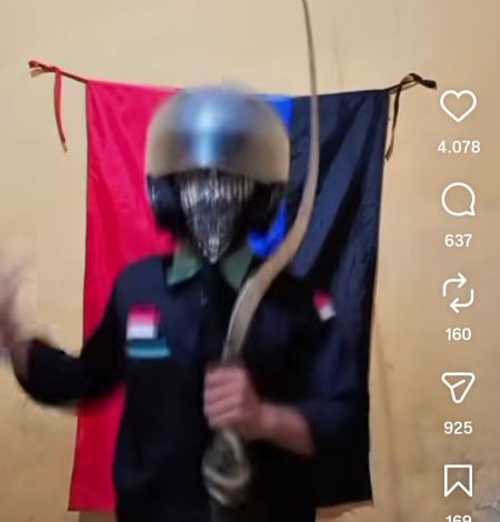Kejar Endorse Judol, Remaja 16 Tahun Bikin Konten Pamer Celurit