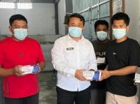 Mitigasi Bencana Erupsi Gunung Sinabung, Rutan Kabanjahe Gerak Cepat Bagikan Masker ke Warga Binaan
