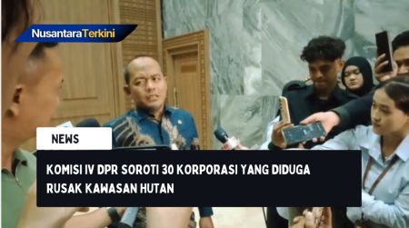 Komisi IV DPR Soroti 30 Korporasi yang Diduga Rusak Kawasan Hutan