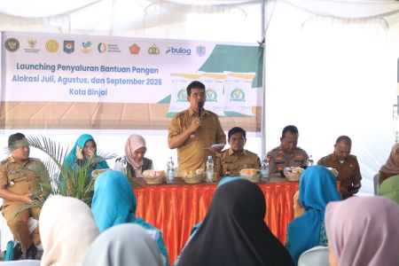 Pemko Binjai Salurkan Bantuan Pangan Juli-September 2026, 324 KPM Terima Beras