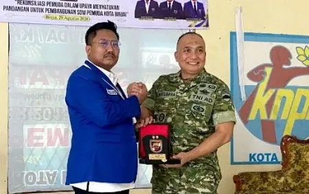 Kodim 0203/LKT Sambangi KNPI Binjai, Ajak Perkuat Sinergitas TNI dan Pemuda
