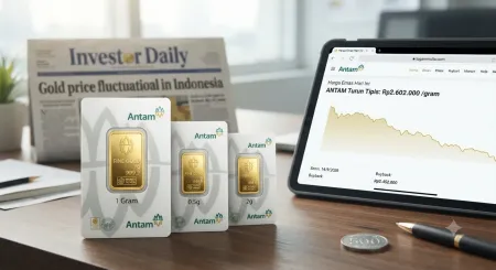 Harga Emas Antam Turun Tipis ke Rp2.602.000 per Gram, Cek Daftar Lengkapnya di Sini!