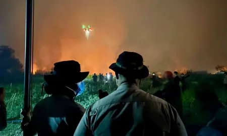 Teknologi Drone Slog Polri Diterjunkan Atasi Karhutla di Pemulutan Ogan Ilir