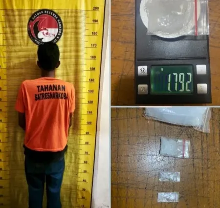Satresnarkoba Polres Binjai Tangkap Pria Diduga Pengedar Sabu, 4 Paket Disita