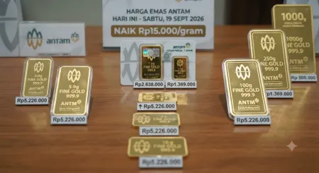 Harga Emas Antam Hari Ini Naik Rp15.000 Jadi Rp2.638.000 per Gram, Cek Rincian Lengkapnya!
