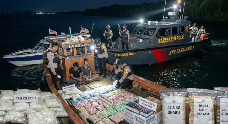Bareskrim Ungkap Penyelundupan Narkoba dari Malaysia, 47,5 Kg Sabu dan 20.044 Ekstasi Disita
