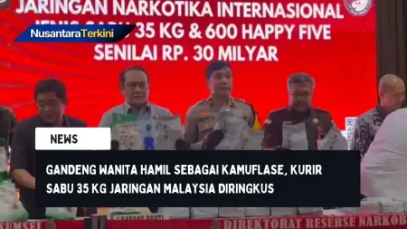 Gandeng Wanita Hamil sebagai Kamuflase, Kurir Sabu 35 Kg Jaringan Malaysia Diringkus Polda Sumsel