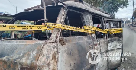 Minibus Muatan BBM Terbakar di Padangsidimpuan, Sopir Kabur