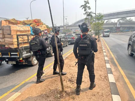 Operasi Sikat Musi 2026: 20 Personel Brimob Gencarkan Patroli Keamanan di Palembang