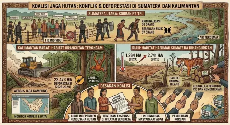 Koalisi Jaga Hutan Ungkap Konflik Hngga Deforestasi di Sumatera dan Kalimantan ​