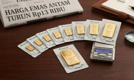 Turun Rp13 Ribu, Harga Emas Antam Sentuh ke Rp2.546.000 Per Gram