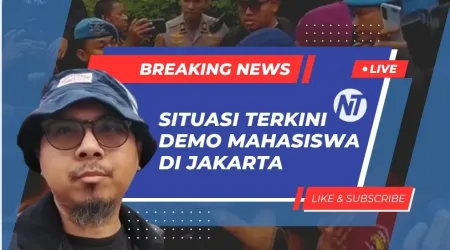 Demo 28 Oktober di Depan Plaza UOB, Massa UI Blokade Jalan dan Lalu Lintas Mulai Tersendat