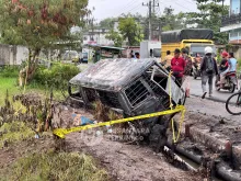 Mobil Diduga Angkut Solar Terbakar di Padangsidimpuan, Polisi Selidiki Pemiliknya