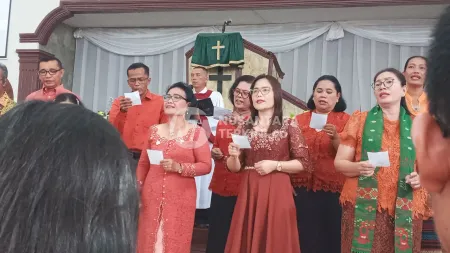 Ibadah Minggu Keluarga HKBP Pasar Melintang Berlangsung Khidmat, Persembahan Pujian Wijk 2 Pererat Persekutuan