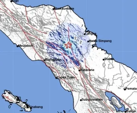 Gayo Lues Digoyang Gempa Tektonik M4.3, Dipicu Aktivitas Sesar Besar Sumatra