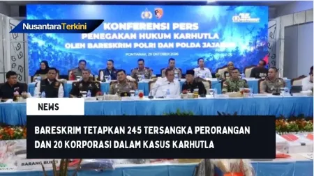 Bareskrim Polri Tetapkan 245 Tersangka Perorangan dan 20 Korporasi dalam Kasus Karhutla
