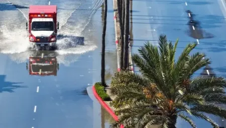 Badai Rachel Terjang California, Gelombang Dahsyat Rusak Rumah dan Genangi Jalan