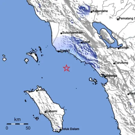 Gempa Tektonik Berkekuatan M4.1 Guncang Aceh Singkil, BMKG: Aktivitas Subduksi Lempeng