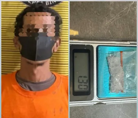 Satresnarkoba Polres Binjai Tangkap Pria 47 Tahun, Sabu 1,30 Gram Disita