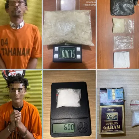Polres Binjai Tangkap Dua Terduga Pengedar Sabu, Barang Bukti Capai 86,67 Gram