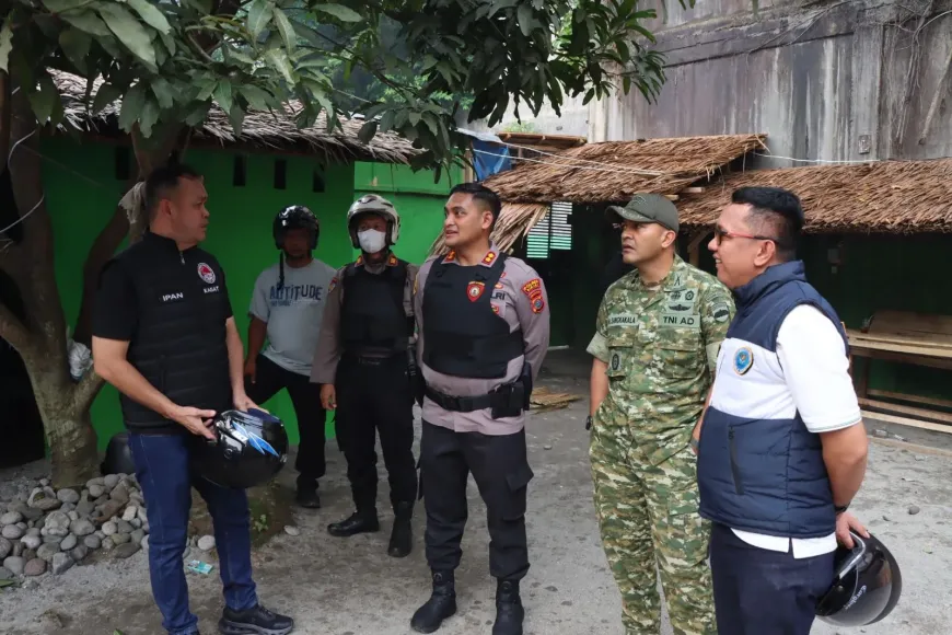 Suasana penggerebekan lokasi narkoba yang dipimpin Kapolres Binjai AKBP R. Bimo Moernanda, S.I.K., M.H. bersama TNI dan BNN. (Foto: Polres Binjai)