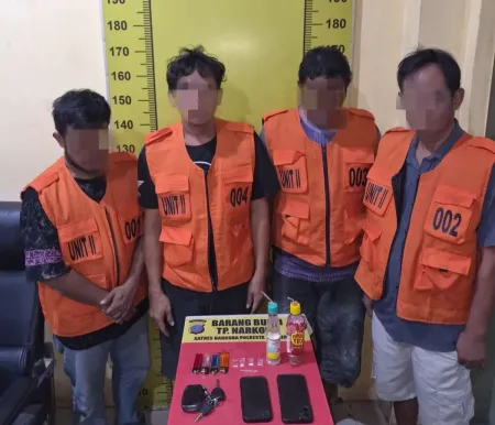 Polresta Deliserdang Gerebek Sarang Narkoba di Emplasmen Kualanamu, Empat Orang Diamankan