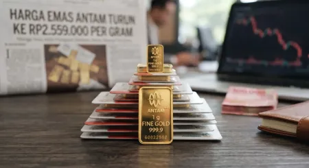 Turun Rp11 Ribu, Harga Emas Antam Terkoreksi ke Rp2.559.000 Per Gram