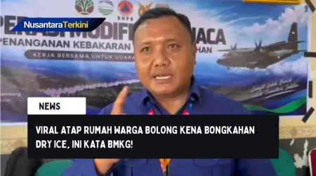 Viral Atap Rumah Warga Bolong Kena  Bongkahan Dry Ice, Ini Kata BMKG!
