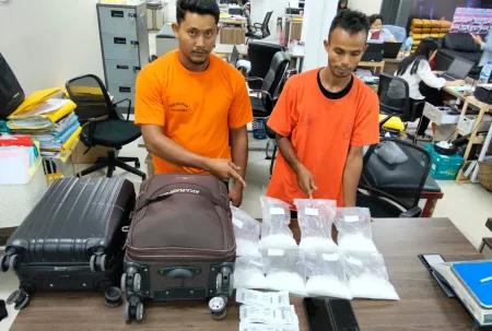 Koper Berisi 2 Kg Sabu Gagal Lolos, 2 Pemuda Aceh Diciduk di Bandara Kualanamu