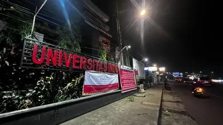 Tunggak PBB-P2 Rp2,33 Miliar, Sekolah & Kampus IGM Dipasangi Banner Peringatan