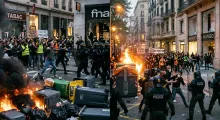 Demo Besar di Prancis dan Barcelona Berujung Ricuh, Penjarahan hingga Pembakaran